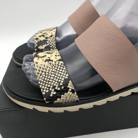 Sorel Ella II Slide Sandals Women's 8 Mauve Pink Leather Slip On Comfort Shoes - Picture 8 of 16